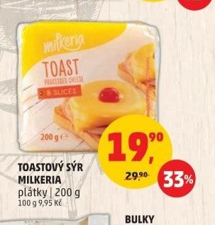 TOASTOVÝ SÝR MILKERIA