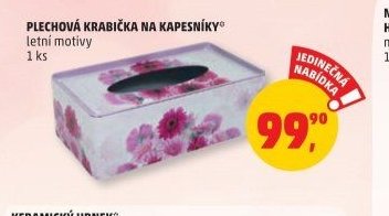 PLECHOVÁ KRABIČKA NA KAPESNÍKY