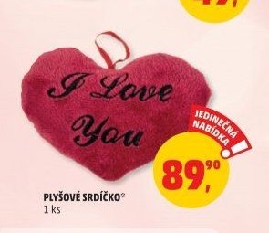 PLYŠOVÉ SRDÍČKO