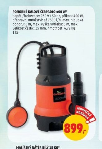 Ponorné kalové čerpadlo 400 W