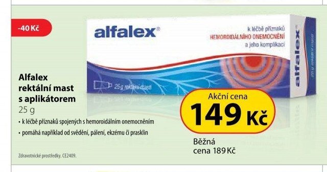 Alfalex rektální mast s aplikátorem