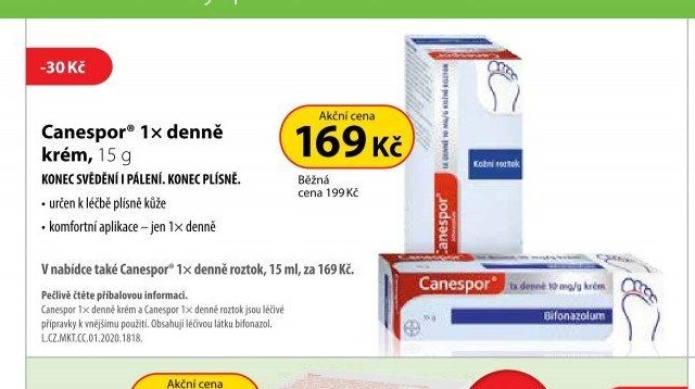 Canespor 1x denně krém, 15 g