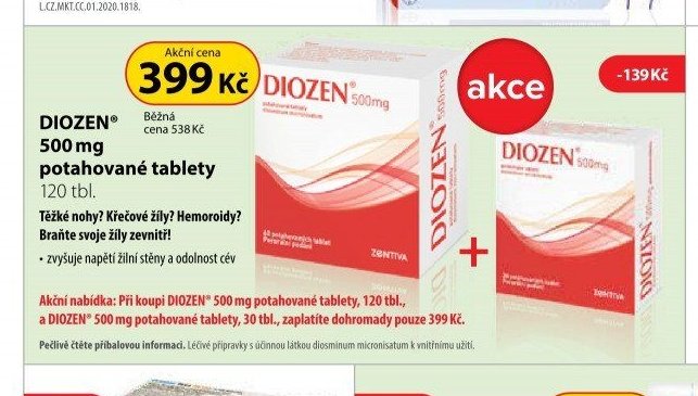 DIOZEN 500 mg potahované tablety 120 tbl.