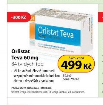 Orlistat Teva 60 mg 84 tvrdých tob.