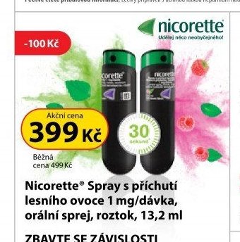Nicorette Spray s příchutí lesního ovoce 1 mg/dávka, orální sprej, roztok, 13,2 ml