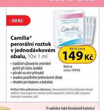 Camilia perorální roztok v jednodávkovém obalu, 10x 1 ml
