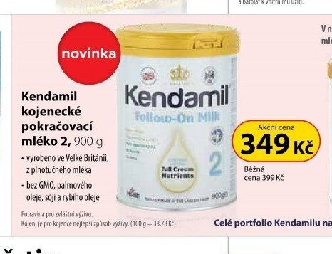 Kendamil kojenecké pokračovací mléko 2, 900 g