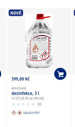 Anti-Covid dezinfekce, 3 l