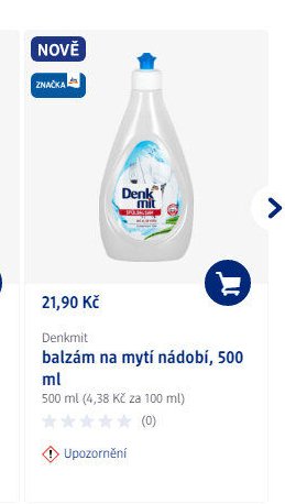 Denkmit balzám na mytí nádobí, 500 ml