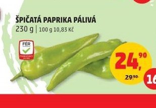 ŠPIČATÁ PAPRIKA PÁLIVÁ