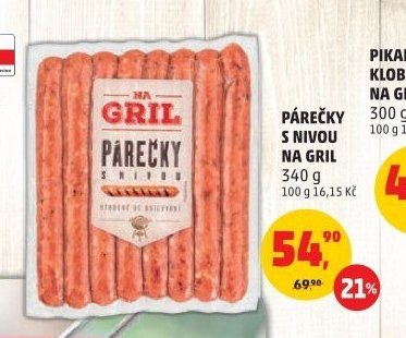 Párečky s nivou na gril