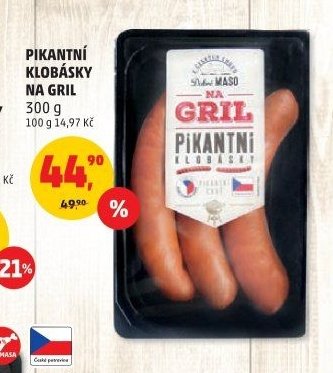 Pikantní klobásky na gril