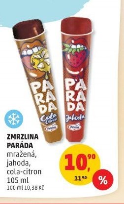 ZMRZLINA PARÁDA mražená, jahoda, cola-citron 105 ml