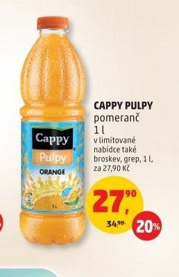 Cappy Pulpy pomeranč 1 l