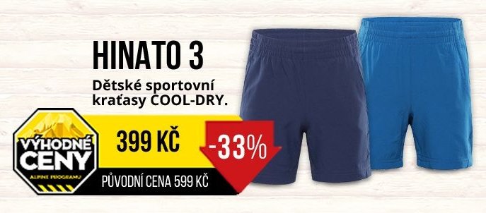 Dětské sportovní kraťasy COOL-DRY HINATO 3