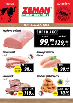 aktuální leták ZEMAN maso - uzeniny 1.6.2020-6.6.2020
