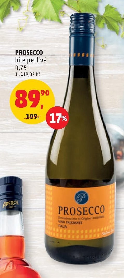 PROSECCO bílé perlivé 0,75 l