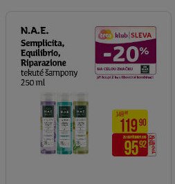 N.A.E. Semplicita, Equilibrio, Riparazione tekuté šampony