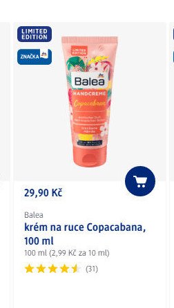 Balea krém na ruce Copacabana, 100 ml