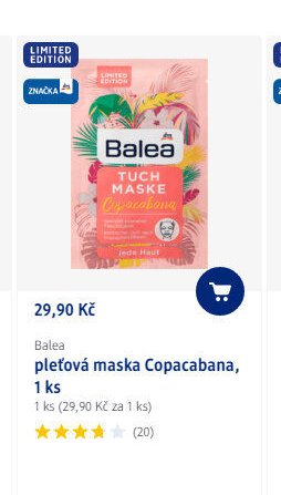 Balea pleťová maska Copacabana, 1 ks