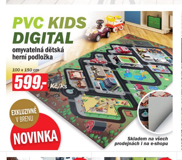 PVC KIDS DIGITAL omyvatelná dětská herní podložka