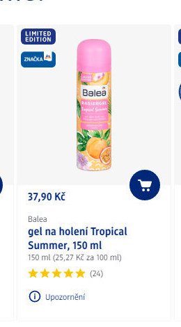 Balea gel na holení Tropical Summer, 150 ml