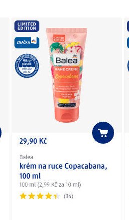 Balea krém na ruce Copacabana, 100 ml