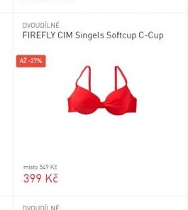 FIREFLY CIM Singels Softcup C-Cup