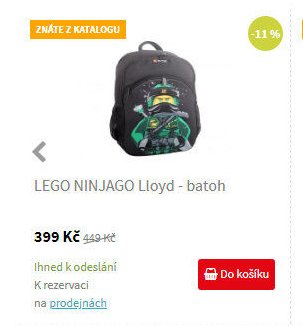LEGO NINJAGO Lloyd - batoh