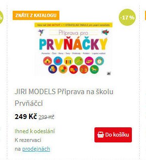 JIRI MODELS Příprava na školu Prvňáčci