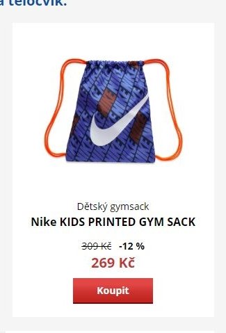 Nike KIDS PRINTED GYM SACK