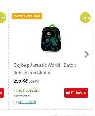 Oxybag Jurassic World - Batoh dětský předškolní