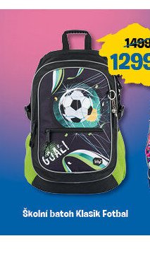 Školní batoh Klasik Fotbal