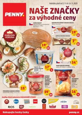 aktuální leták Penny Market 3.9.2020-16.9.2020