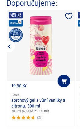Balea sprchový gel s vůní vanilky a citronu, 300 ml