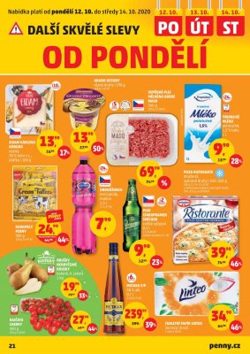 aktuální leták Penny Market 8.10.2020-14.10.2020