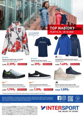 aktuální leták Intersport 14.10.2020-25.10.2020