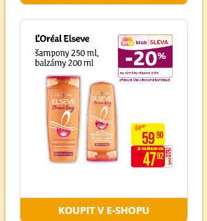 L'Oréal Elseve šampony 250 ml, balzámy 200 ml