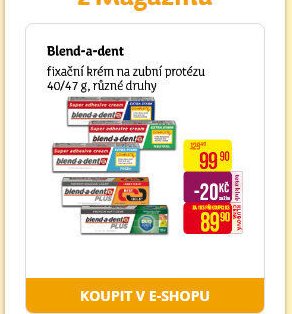 Blend-a-dent fixační krém na zubní protézu 40/47 g, různé druhy
