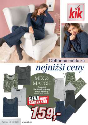 aktuální leták Kik textil 12.10.2020-10.11.2020
