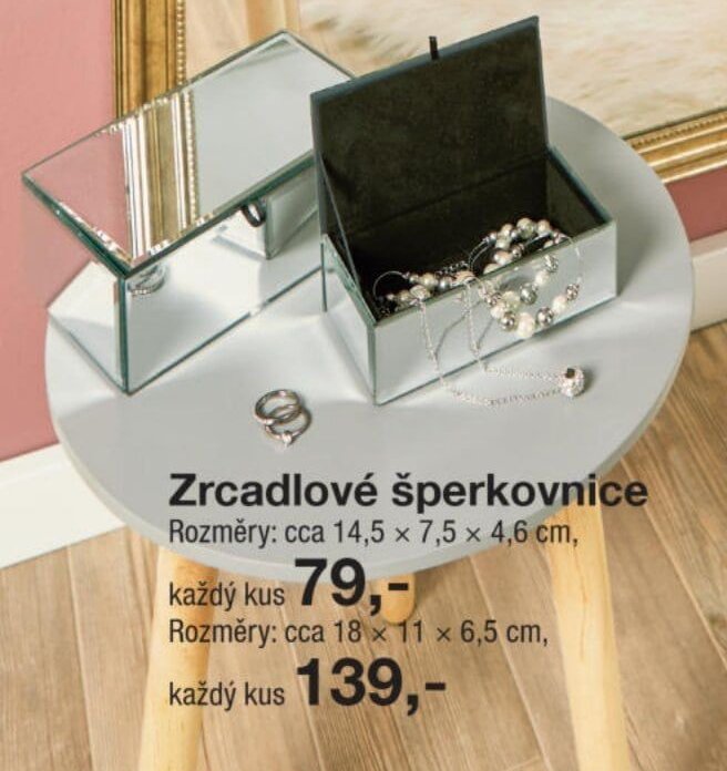 Zrcadlové šperkovnice