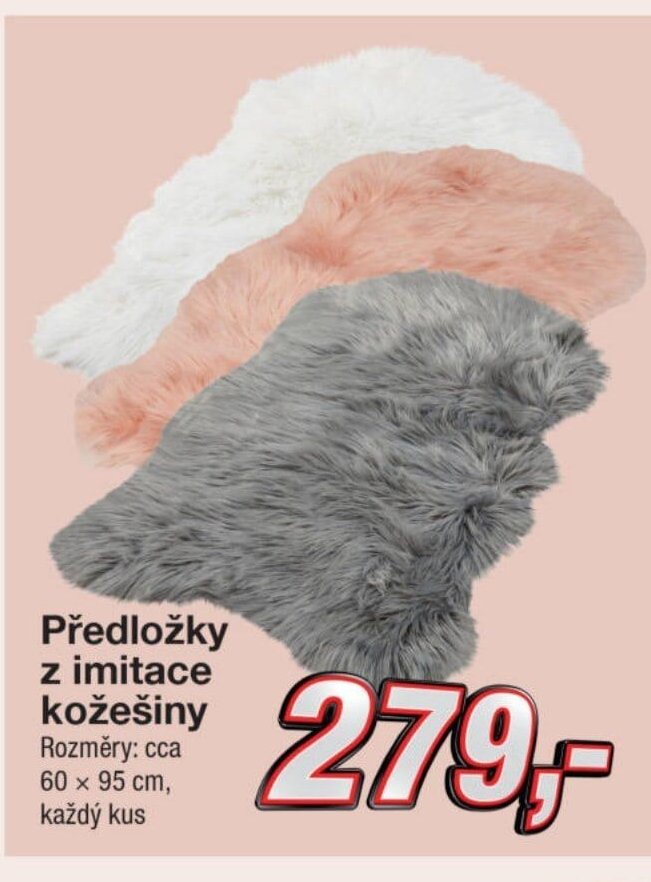Předložky z imitace kožešiny