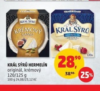 KRÁL SÝRŮ HERMELÍN originál, krémový