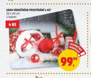 Sada vánočního prostírání