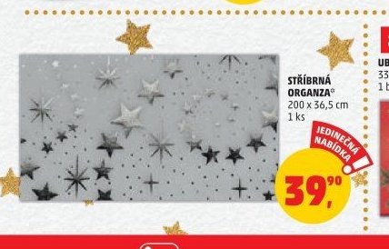 Stříbrná organza