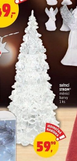 Svítící strom měnící barvy