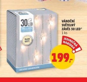 Vánoční světelný závěs 30 LED