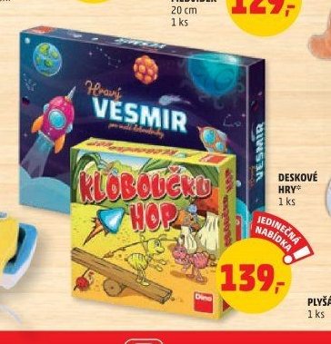 DESKOVÉ HRY (Vesmír, Kloboučku hop)