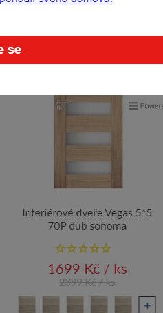 Interiérové dveře Vegas 5*5 70P dub sonoma