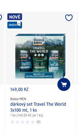 Balea MEN dárkový set Travel The World 3x100 ml, 1 ks